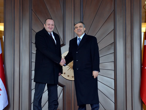 Gürcistan Devlet Başkanı Margvelashvili Çankaya Köşkü’nde